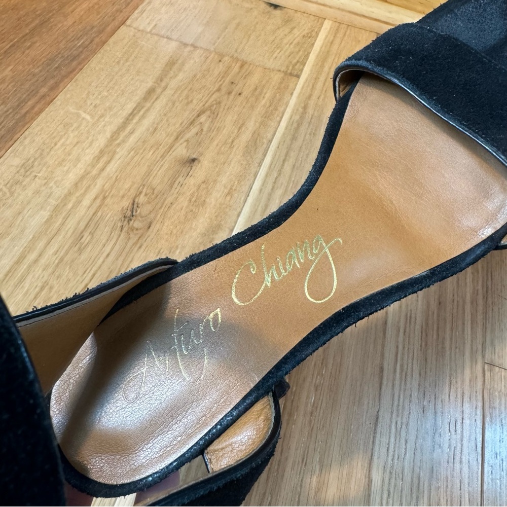 Arturo Chiang Hannan Black Block Heeled Sandals Size 8 - Picture 12 of 12